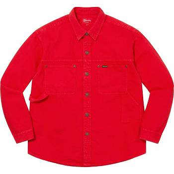 Red Supreme Denim Painter Shirts | Supreme 241XF